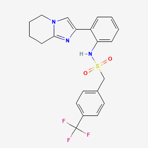 N-(2-(5,6,7,8-tetrahydroimidazo[1,2-a]pyridin-2-yl)phenyl)-1-(4-(trifluoromethyl)phenyl)methanesulfonamide