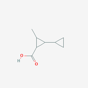 molecular formula C8H12O2 B2882078 2-Cyclopropyl-3-methylcyclopropane-1-carboxylic acid CAS No. 1560282-93-0