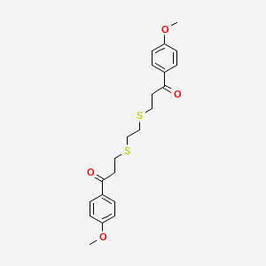 molecular formula C22H26O4S2 B2882080 1-(4-Methoxyphenyl)-3-[(2-{[3-(4-methoxyphenyl)-3-oxopropyl]sulfanyl}ethyl)sulfanyl]-1-propanone CAS No. 882748-85-8