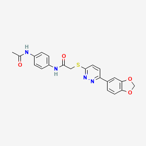 N-(4-acetamidophenyl)-2-((6-(benzo[d][1,3]dioxol-5-yl)pyridazin-3-yl)thio)acetamide