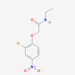 molecular formula C10H11BrN2O4 B2882089 2-(2-溴-4-硝基苯氧基)-N-乙基乙酰胺 CAS No. 2094647-74-0