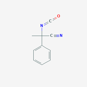 molecular formula C10H8N2O B2882107 2-Isocyanato-2-phenylpropanenitrile CAS No. 52161-42-9