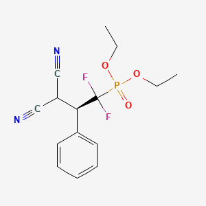 B2882109 Diethyl (3,3-dicyano-1,1-difluoro-2-phenylpropyl)phosphonate CAS No. 1373611-34-7