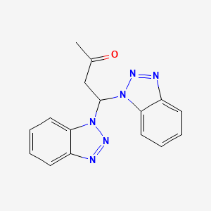 molecular formula C16H14N6O B2882110 4,4-Bis(benzotriazol-1-yl)butan-2-one CAS No. 182798-70-5