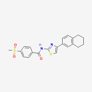 4-(methylsulfonyl)-N-(4-(5,6,7,8-tetrahydronaphthalen-2-yl)thiazol-2-yl)benzamide