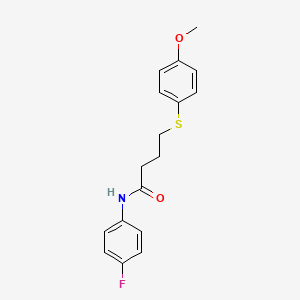 molecular formula C17H18FNO2S B2882113 N-(4-氟苯基)-4-((4-甲氧基苯基)硫代)丁酰胺 CAS No. 941877-82-3