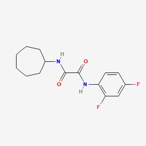 molecular formula C15H18F2N2O2 B2882120 N-环庚基-N'-(2,4-二氟苯基)草酰胺 CAS No. 898356-92-8