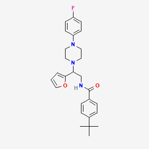 molecular formula C27H32FN3O2 B2882121 4-(tert-butyl)-N-(2-(4-(4-fluorophenyl)piperazin-1-yl)-2-(furan-2-yl)ethyl)benzamide CAS No. 887219-67-2