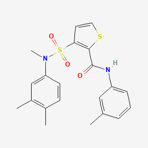 molecular formula C21H22N2O3S2 B2882122 3-[(3,4-dimethylphenyl)(methyl)sulfamoyl]-N-(3-methylphenyl)thiophene-2-carboxamide CAS No. 1032004-52-6