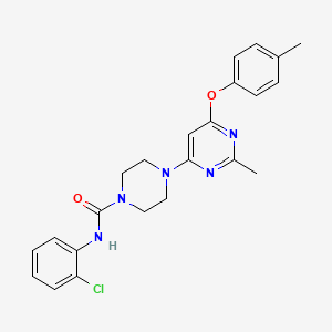 molecular formula C23H24ClN5O2 B2882138 N-(2-氯苯基)-4-(2-甲基-6-(对甲苯氧基)嘧啶-4-基)哌嗪-1-甲酰胺 CAS No. 946232-25-3