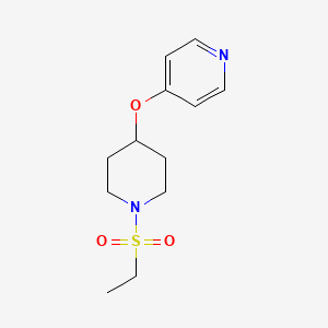 molecular formula C12H18N2O3S B2882142 4-((1-(Ethylsulfonyl)piperidin-4-yl)oxy)pyridine CAS No. 2034430-06-1