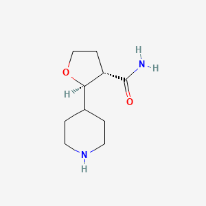 molecular formula C10H18N2O2 B2882146 (2R,3S)-2-(piperidin-4-yl)oxolane-3-carboxamide CAS No. 1807941-83-8