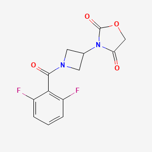 molecular formula C13H10F2N2O4 B2882152 3-(1-(2,6-Difluorobenzoyl)azetidin-3-yl)oxazolidine-2,4-dione CAS No. 2034271-11-7