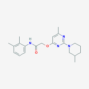 molecular formula C21H28N4O2 B2882158 N-(2,3-二甲基苯基)-2-{[6-甲基-2-(3-甲基哌啶-1-基)嘧啶-4-基]氧代}乙酰胺 CAS No. 1226434-98-5