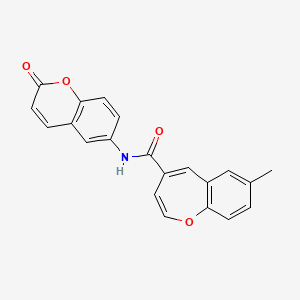 7-methyl-N-(2-oxo-2H-chromen-6-yl)-1-benzoxepine-4-carboxamide