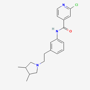 2-chloro-N-{3-[2-(3,4-dimethylpyrrolidin-1-yl)ethyl]phenyl}pyridine-4-carboxamide