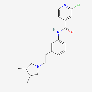 molecular formula C20H24ClN3O B2882169 2-chloro-N-{3-[2-(3,4-dimethylpyrrolidin-1-yl)ethyl]phenyl}pyridine-4-carboxamide CAS No. 1797097-47-2