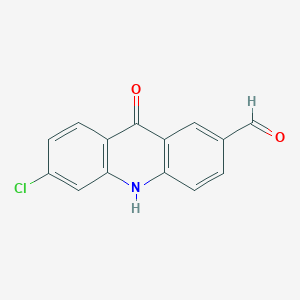 molecular formula C14H8ClNO2 B2882173 6-chloro-9-oxo-10H-acridine-2-carbaldehyde CAS No. 790725-82-5