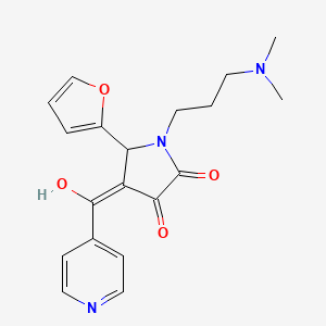 1-(3-(dimethylamino)propyl)-5-(furan-2-yl)-3-hydroxy-4-isonicotinoyl-1H-pyrrol-2(5H)-one