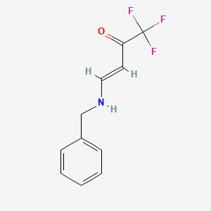 molecular formula C11H10F3NO B2882177 4-(Benzylamino)-1,1,1-trifluorobut-3-en-2-one CAS No. 134219-70-8