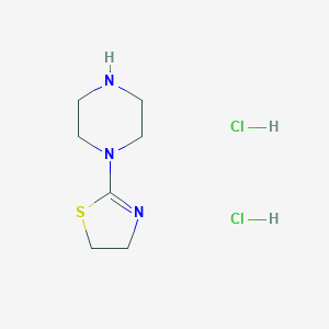 molecular formula C7H15Cl2N3S B2882186 2-(哌嗪基)-2-噻唑啉二盐酸盐 CAS No. 1443256-81-2