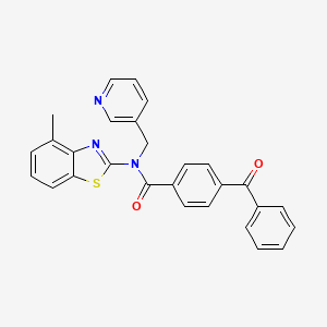 4-benzoyl-N-(4-methylbenzo[d]thiazol-2-yl)-N-(pyridin-3-ylmethyl)benzamide