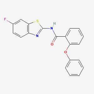 molecular formula C20H13FN2O2S B2882196 N-(6-fluoro-1,3-benzothiazol-2-yl)-2-phenoxybenzamide CAS No. 361166-26-9