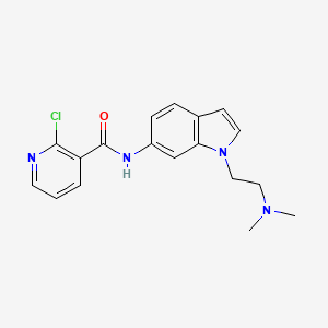 molecular formula C18H19ClN4O B2882208 2-chloro-N-{1-[2-(dimethylamino)ethyl]-1H-indol-6-yl}pyridine-3-carboxamide CAS No. 1375215-33-0