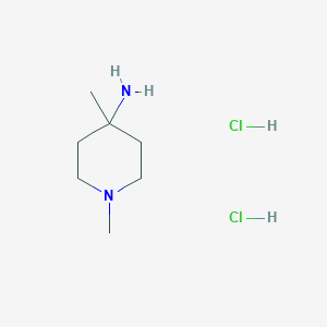 molecular formula C7H18Cl2N2 B2882214 1,4-二甲基哌啶-4-胺二盐酸盐 CAS No. 1461708-56-4