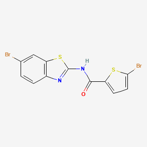 molecular formula C12H6Br2N2OS2 B2882219 5-溴-N-(6-溴苯并[d]噻唑-2-基)噻吩-2-甲酰胺 CAS No. 391223-89-5