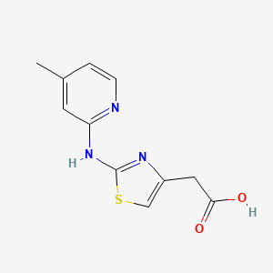 {2-[(4-Methylpyridin-2-yl)amino]-1,3-thiazol-4-yl}acetic acid