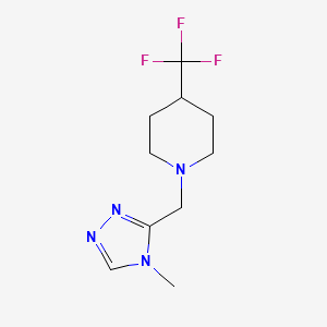 molecular formula C10H15F3N4 B2882223 1-((4-甲基-4H-1,2,4-三唑-3-基)甲基)-4-(三氟甲基)哌啶 CAS No. 2320142-65-0