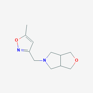 molecular formula C11H16N2O2 B2882224 5-[(5-Methyl-1,2-oxazol-3-yl)methyl]-1,3,3a,4,6,6a-hexahydrofuro[3,4-c]pyrrole CAS No. 2380071-51-0