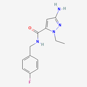 3-amino-1-ethyl-N-(4-fluorobenzyl)-1H-pyrazole-5-carboxamide