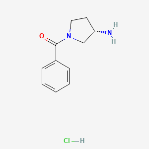 molecular formula C11H15ClN2O B2882243 (S)-(3-氨基吡咯烷-1-基)(苯基)甲酮盐酸盐 CAS No. 330186-77-1