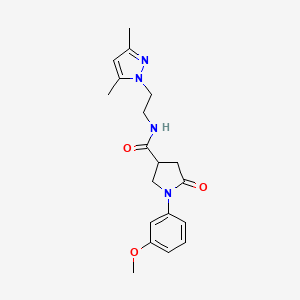 N-(2-(3,5-dimethyl-1H-pyrazol-1-yl)ethyl)-1-(3-methoxyphenyl)-5-oxopyrrolidine-3-carboxamide