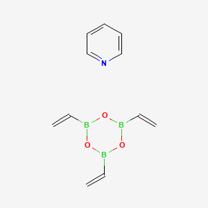 molecular formula C11H14B3NO3 B2882250 2,4,6-Trivinylcyclotriboroxane pyridine complex CAS No. 2149634-75-1; 442850-89-7; 92988-08-4; 95010-17-6