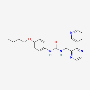 molecular formula C21H23N5O2 B2882252 1-(4-丁氧苯基)-3-{[3-(吡啶-3-基)哒嗪-2-基]甲基}脲 CAS No. 2097925-67-0