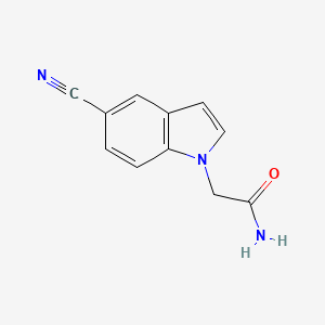 molecular formula C11H9N3O B2882256 2-(5-氰基-1H-吲哚-1-基)乙酰胺 CAS No. 1878282-68-8