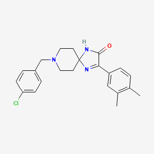 8-(4-Chlorobenzyl)-3-(3,4-dimethylphenyl)-1,4,8-triazaspiro[4.5]dec-3-en-2-one