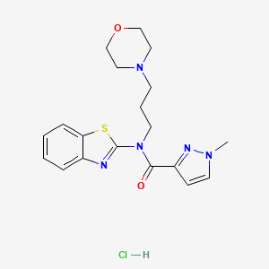 N-(1,3-benzothiazol-2-yl)-1-methyl-N-[3-(morpholin-4-yl)propyl]-1H-pyrazole-3-carboxamide hydrochloride