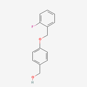 molecular formula C14H13FO2 B2882272 (4-[(2-Fluorophenyl)methoxy]phenyl)methanol CAS No. 690963-48-5