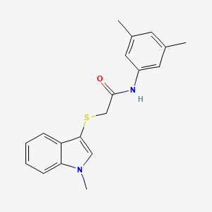 N-(3,5-dimethylphenyl)-2-(1-methylindol-3-yl)sulfanylacetamide