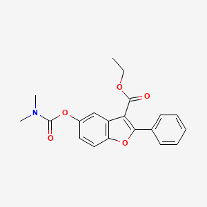 molecular formula C20H19NO5 B2882280 Ethyl 5-[(dimethylcarbamoyl)oxy]-2-phenyl-1-benzofuran-3-carboxylate CAS No. 900269-78-5