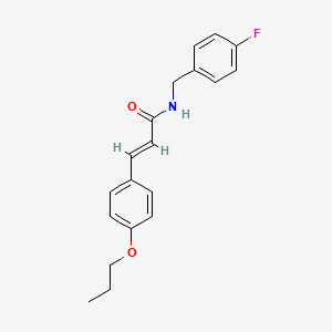 molecular formula C19H20FNO2 B2882287 N-(4-fluorobenzyl)-3-(4-propoxyphenyl)acrylamide CAS No. 329779-71-7