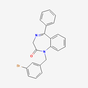 molecular formula C22H17BrN2O B2882292 1-(3-溴苯甲基)-5-苯基-1,3-二氢-2H-1,4-苯并二氮杂卓-2-酮 CAS No. 866010-23-3