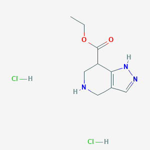 molecular formula C9H15Cl2N3O2 B2882293 Ethyl 4,5,6,7-tetrahydro-1H-pyrazolo[4,3-c]pyridine-7-carboxylate;dihydrochloride CAS No. 2243504-69-8