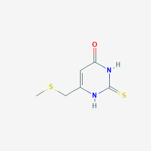 molecular formula C6H8N2OS2 B2882310 6-[(甲硫基)甲基]-2-硫代-4-嘧啶醇 CAS No. 857475-69-5
