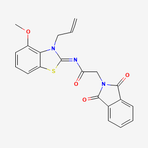 molecular formula C21H17N3O4S B2882321 (Z)-N-(3-allyl-4-methoxybenzo[d]thiazol-2(3H)-ylidene)-2-(1,3-dioxoisoindolin-2-yl)acetamide CAS No. 868376-45-8