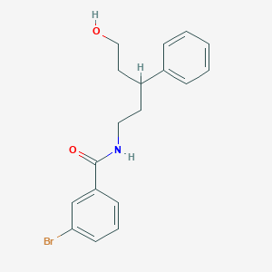 molecular formula C18H20BrNO2 B2882339 3-bromo-N-(5-hydroxy-3-phenylpentyl)benzamide CAS No. 1795297-94-7